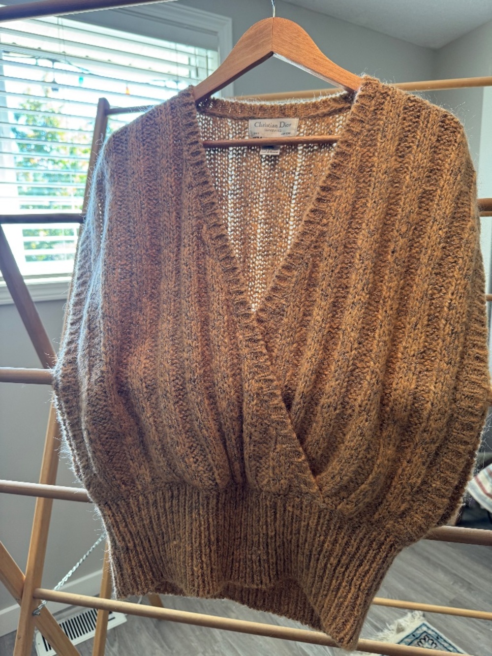 Vintage Christian Dior Separates Batwing Knit sweater Vest L